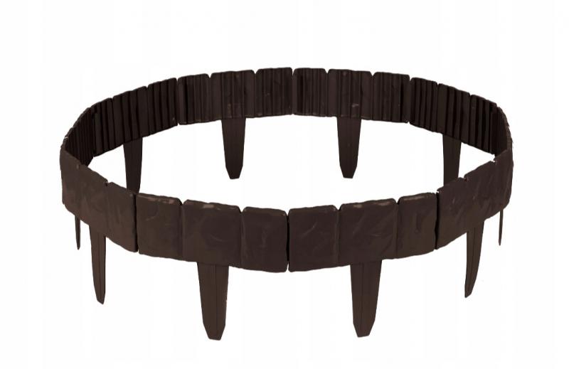 Palisada ogrodowa wysoka obrzeże border brązowy 2,4m płotek GeoBorder